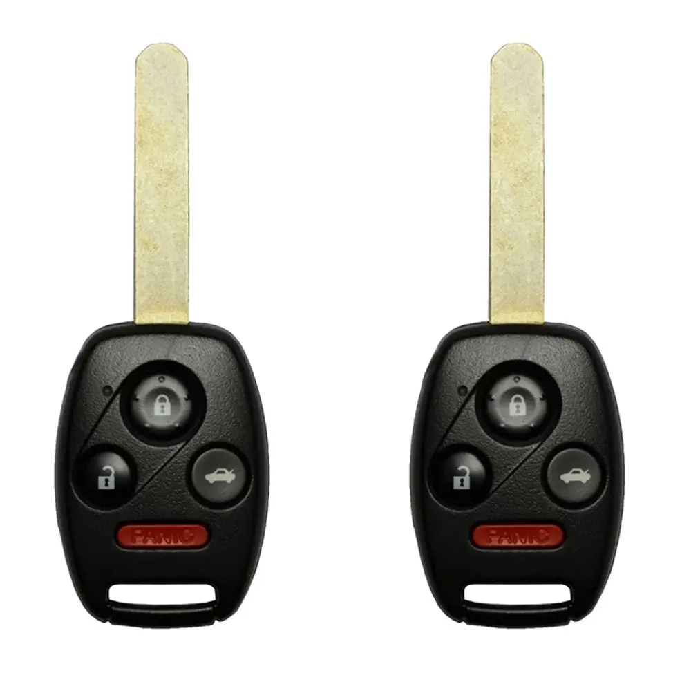 2-Pack Car Remote Key Fob Replacement - Car Key Accessory for 2003-2007 Honda Accord, 4B, FCC# OUCG8D-380H-A