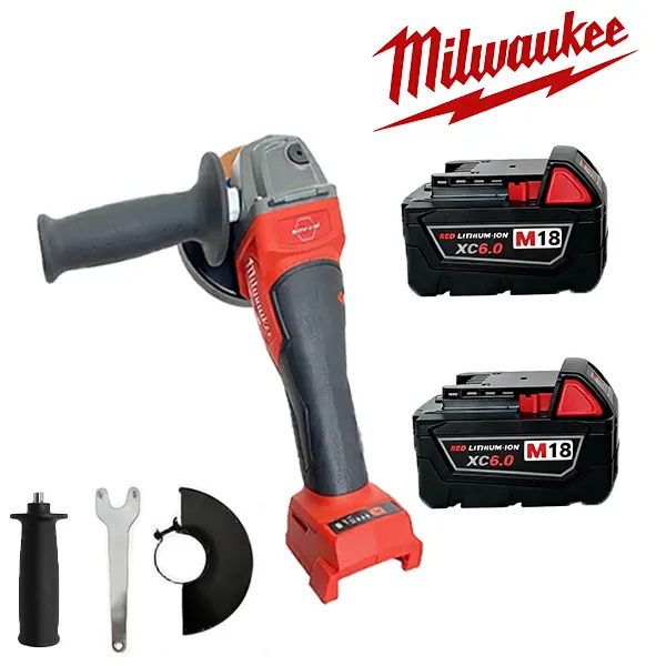 Milwaukee Brushless Braking Angle Grinder for Metal Cutting, Grinding and Workshop Repair, 8,500 RPM, Paddle Switch, RAPIDSTOP Brake, Tool-Free Guard and Side Handle cordless angle grinder