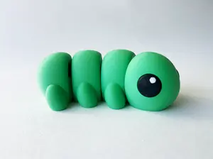 Green Caterpillar Premium Toy for Pretend, Tactile, Insect STEM Learning and Play
