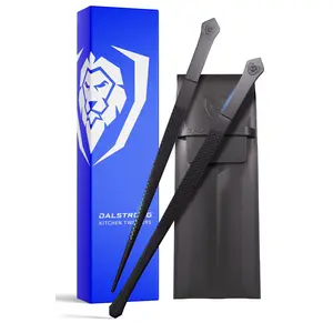 2 Piece Plating Tweezer Set | 10.5" Straight + 10.5" Straight Wide Tip | Professional Set | Dalstrong ©