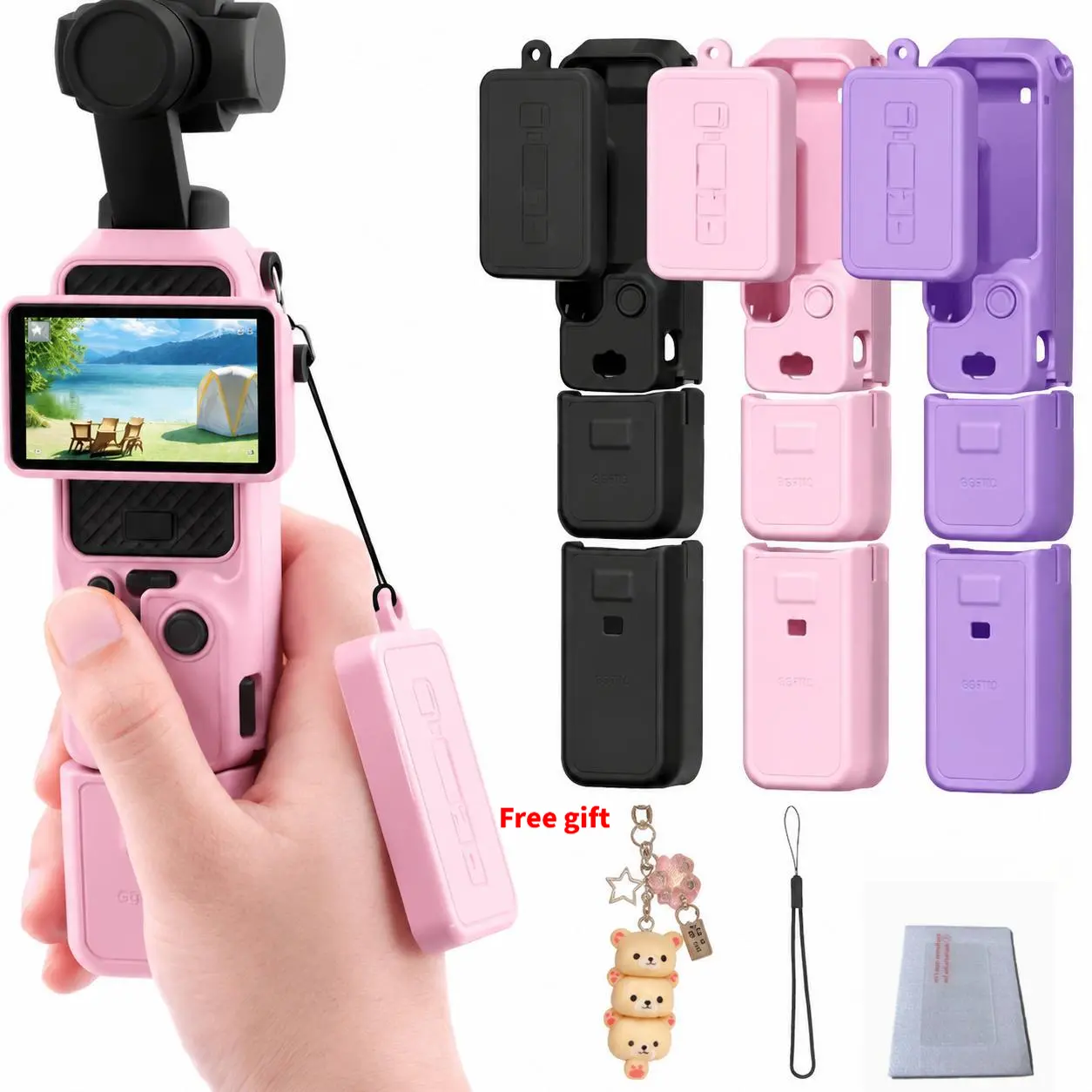 Silicone Case Cover for DJI Pocket 3, Scratch-Resistant Camera Gimbal Protective Case, Photography Camera Accessories