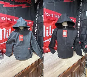 M250 Full Zip Hoodie Non-Heated Grey Black Buyer Picks Size (S-XXXL)