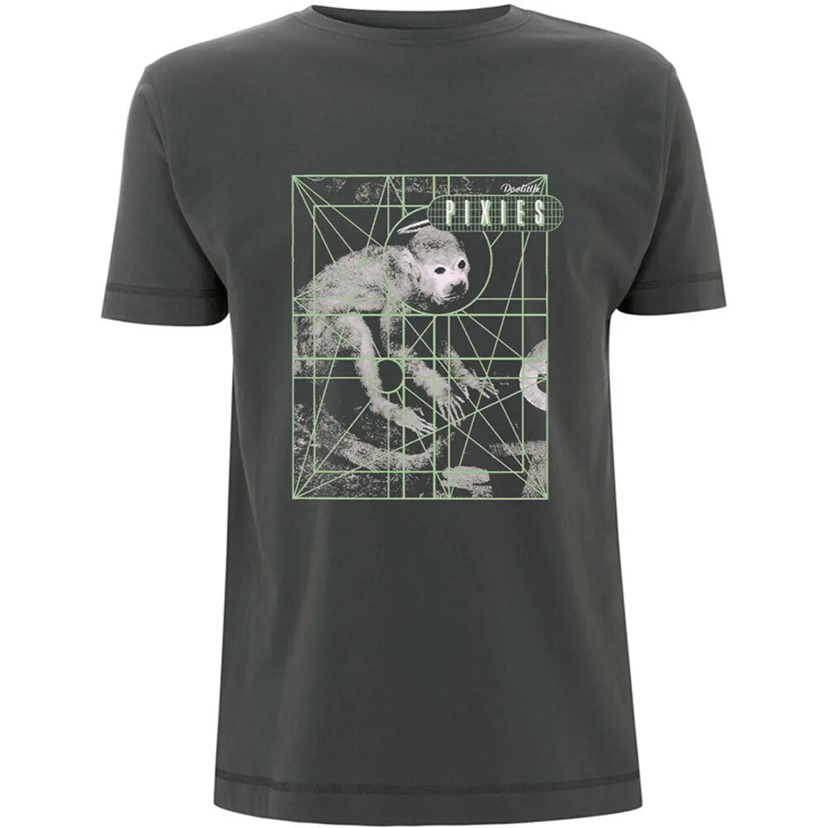 Pixies Doolittle Grey T-Shirt Cotton Fabric Menswear
