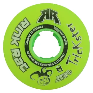 Rink Rat Roller Hockey Wheels - Trickster XXX 68mm 76A Green/Black (Single)