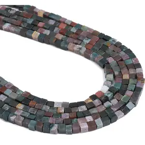 Indian  Cube Spacer Beads 4mm Loose Square Stone Beads for  Making 38cm/Strand