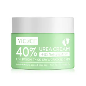 Yecuce Urea Cream 40% with 2% Salicylic Acid 4.23 oz Foot & Hand Cream with Hyaluronic Acid,  and Aloe Vera for Smooth, Soft Skin