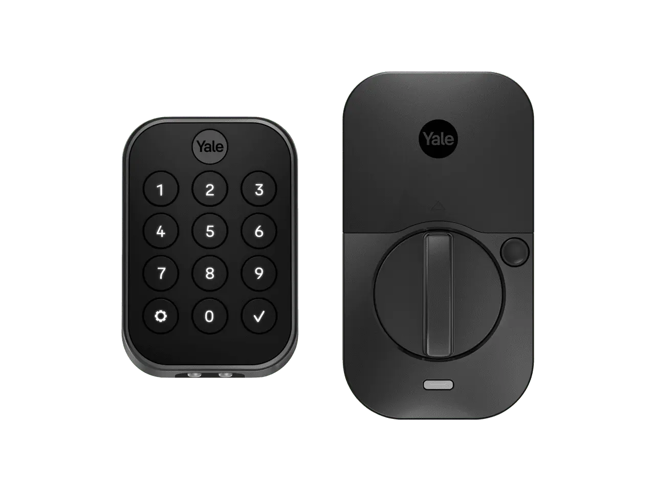 Yale Assure 2 BT Smart Security Digital Lock - Electronic Keypad + Handle, Stainless Steel & Black, Automatic Lock, Universal Mount, Keyless Touchless Entry, Motorcycle Front Door Accessory, Automatic Locks