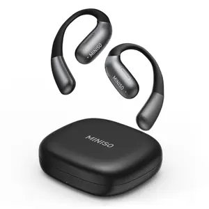 MINISO X28 AI Translation Earphones OWS Open Wireless Bluetooth HIFI Sound Quality Sports IPX5 Waterproof Light Weight Earbuds with Microphone Black