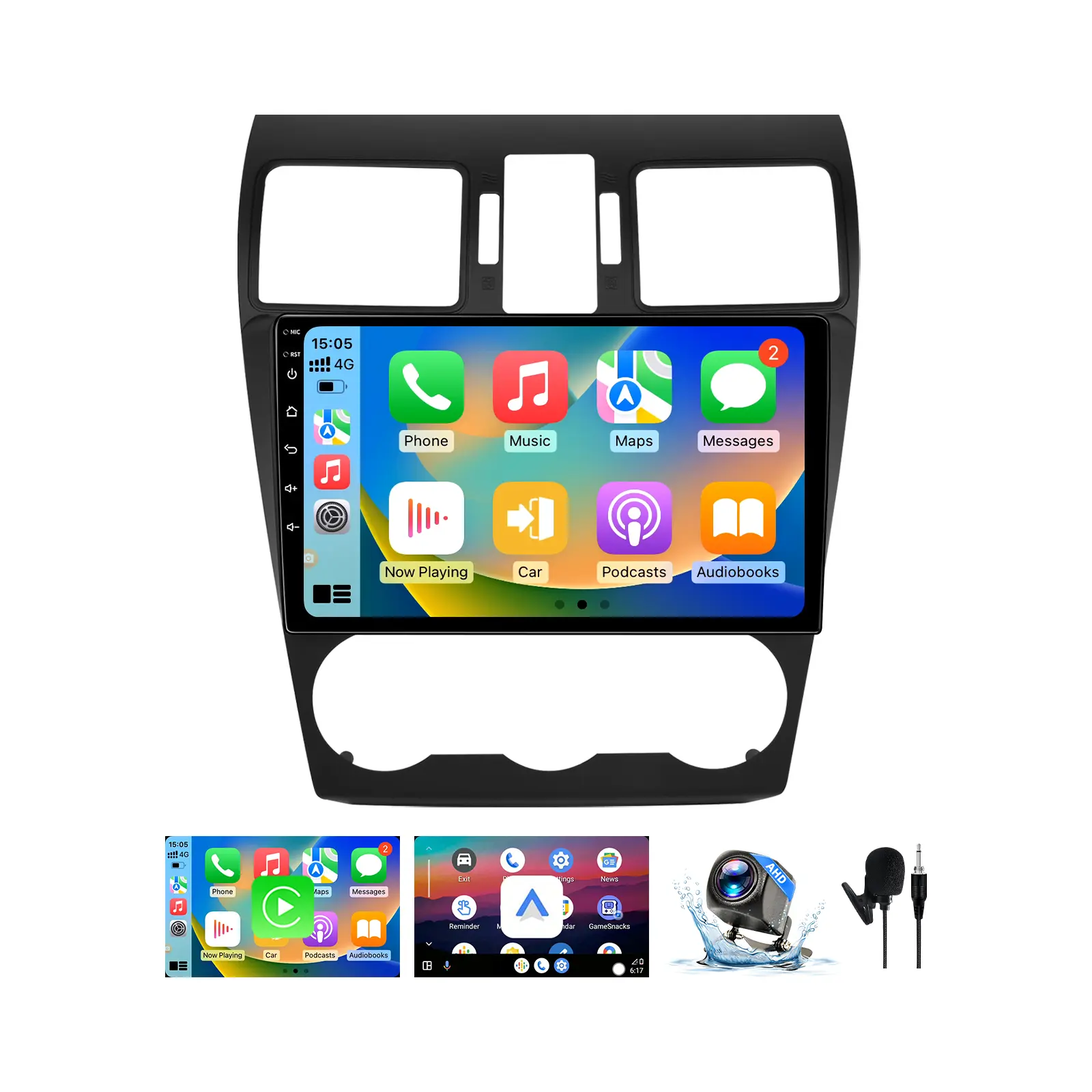9-Inch Android 13 Car Radio Stereo Head Unit, 2+64G for Subaru Forester WRX Impreza 2013-2015, with Wireless CarPlay, Android Auto, GPS Navigation, Mirrorlink, Backup Camera & Car Media Player