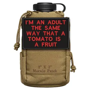 I'm An Adult The Same Wath Tomato Is A Fruit Funny Morale Patch 2” X 3” Hook & Loop Back for Hats Jackets Tactical Vests Plate Carriers EDC Gear & Humor Patch Collectors