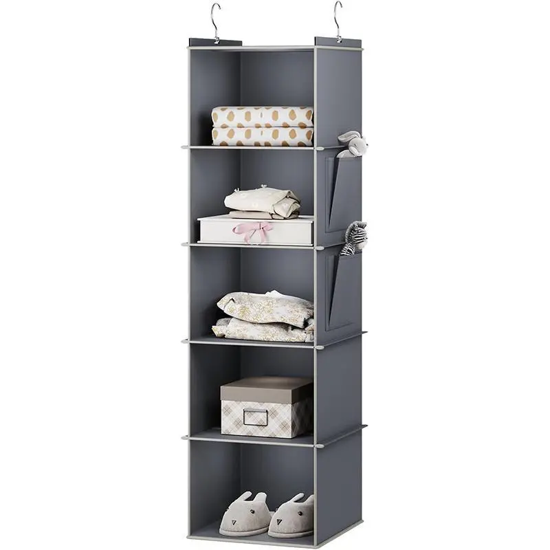 Multi-layer Storage Rack, Hanging Clothes Storage Rack, Wardrobe Clothing and Debris Layer Arrangement Storage Rack, Home Organizer for Bedroom, Freestanding Closet Organizer, Wardrobe Closet Organizer, Bedroom Organiser