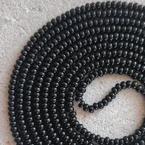 OBSIDIAN - Tie On Waist Beads - 45 to 60 inches Waistbeads - Black Waisteads - Made By Venus Waistbeads