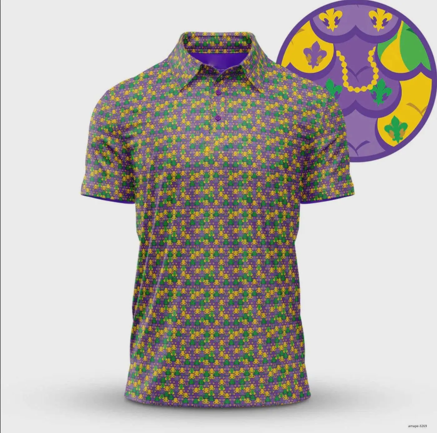 Phat Tuesday Print Custom Polo Shirt Size S-5XL