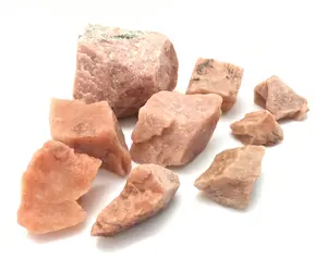 New Moon Beginnings Raw Peach Moonstone Stone - Natural Colorful Rocks in Pink and Brown Hues