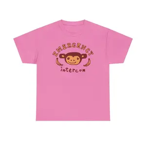 Emergency Intercom Monkey Logo Unisex Heavy Cotton Tee Shirt