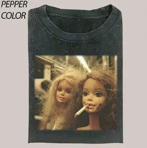 BARBIE SMOKING TEE, Funny shirt, Meme Tee, Y2K 90s Graphic Shirt, gift for her, him, Unisex Retro Streetwear, Womenswear Top