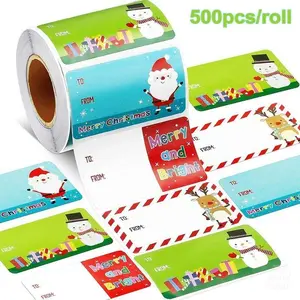 Cartoon Pattern Stickers 200-500pcs Gift Name Tag Holiday Decor Label Sticker Home Decor School Supplies Valentine's Day Gift Collection