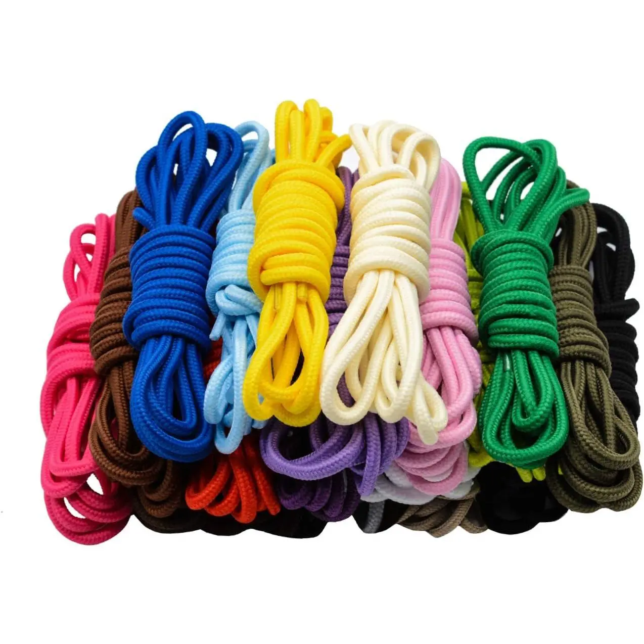20 Pairs Round Shoelaces Assorted Colored 5mm Width Shoe Laces Strings for Sneakers Boots Skateboard Hiking Athletic Sport Shoes