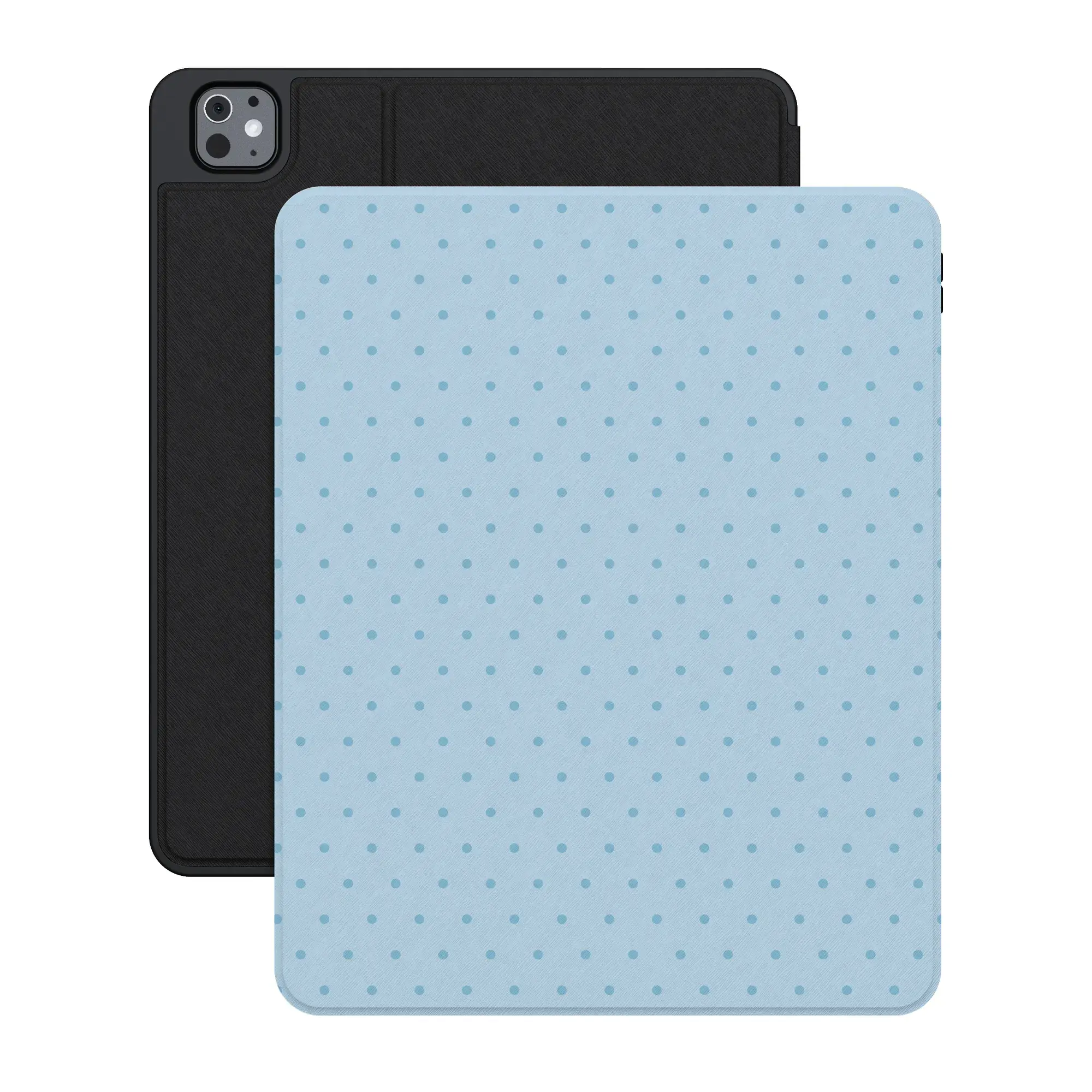 On the Dot | Blue Monochrome Polka Dot iPad Case