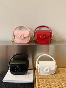 Mother's Day Heart-Shaped Mini Crossbody Bag, Portable Dual-Shoulder Strap, Fits Lipstick & Keys, Lightweight for Walks, Practical Gift
