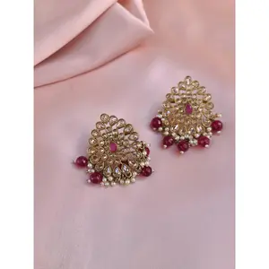 Ramitha Polki large stud earrings