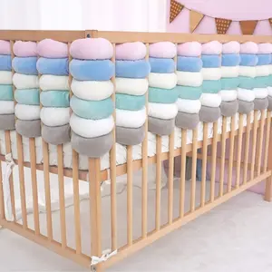 Baby Crib Guardrail (5m), Soft Padded Bed Edge Protector, Anti-Collision Decorative Strip, Prevents Bumps and Chewing, Safety Guardrails