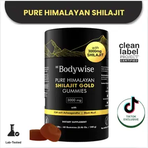 Be Bodywise by Root Labs Pure Himalayan Shilajit Gummies | New Year New Me Edition | 3000 mg with KSM-66 Ashwagandha, Gokshura, Saffron, Black Musli | Fulvic Acid & 85+ Trace Minerals | No Added Sugar | Natural Strength, Focus & Stamina Support