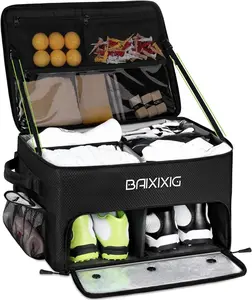 Golf Trunk Organizer, Waterproof Car Golf Locker with Separate Ventilated Compartment for 2 Pair Shoes, Golf Storage for Balls, Tees, Cap, Clothes, Gloves, Accessories, Gifts for Men, Women BAIXIXIG
