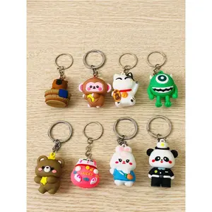 Random Charming Critters Keychain Set: Cute Animal Charms for All!,A gift for your friend , love or family, Relaxed Fit