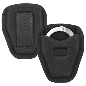 Handcuff Case, Open Top Handcuff Pouch for Duty Belt, Nylon Cuff Holder Holster for Police Law Enforcement Accessories for Standard Chain or Hinge Handcuffs