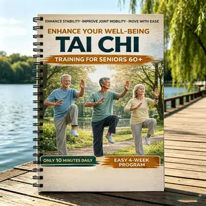 10-Min Daily Tai Chi for Seniors 60+, Easy 4-Week Program, Boost Stability & Mobility, Healthy Senior Fitness Routine, Gentle Exercise Guide, Guided Journal