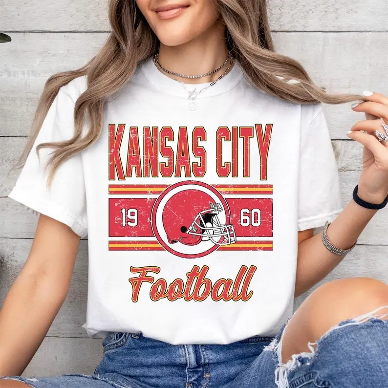 Kansas City Vintage Football T-Shirt, Kansas City Football Gifts For Women, Men's Shirt, Retro Kansas City Football Gift For Her