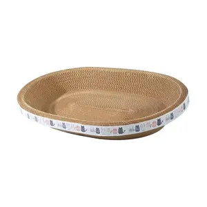Oval Cat Scratcher Pad, Durable Cat Scratcher Bed, Cat Scratcher Sofa, Pet Furniture Protector, Cat Scratching Pad, Cat Furniture