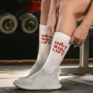 Gym Sock Co, Hot Girl Lift, Gym Socks, 100% premium cotton crew socks