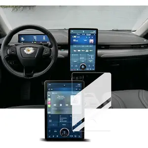 (Latest) BIXUAN Mustang 2021 Screen Protector Foils for 2021 Mustang Mach-E Sync 4 Infotainment System Display Touch Screen 9H Hardness Glass Screen Protective Film High Clear (15.5In)