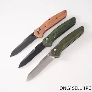 1pc 940 Folding Knife, Aluminum Handle, High Hardness Blade, Kitchen Essential, Camping Fishing Hiking Tool, Christmas Gift, Men's Gift