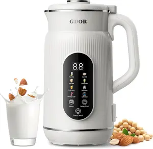 GDOR 42oz Smart Nut Milk Maker, 9-in-1 Plant Milk Machine for Almond, Oat, Soy, Juice & Smoothie, Large Touch Display Blender with Keep Warm, Boil Water, 12H Delay and Self-Cleaning summervibes