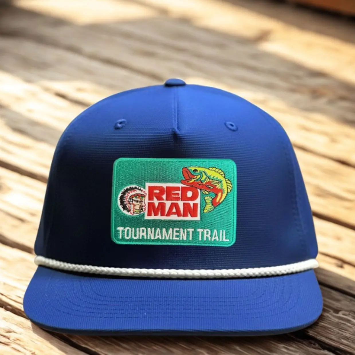 Vintage Redman Tournament Hat | Fishing Rope Cap | Retro Angler Snapback | Embroidered Fish Patch Hat | Lake Fishing Baseball Cap | Outdoor Sportsman Hat | Adjustable Flat Bill Cap | Fishing Gift for Men | Classic Tournament Style Hat