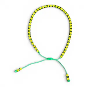 Kids Orula Ilde Bracelet Small Size Green Yellow Beaded Adjustable Santeria Yoruba Orunmila Bracelet