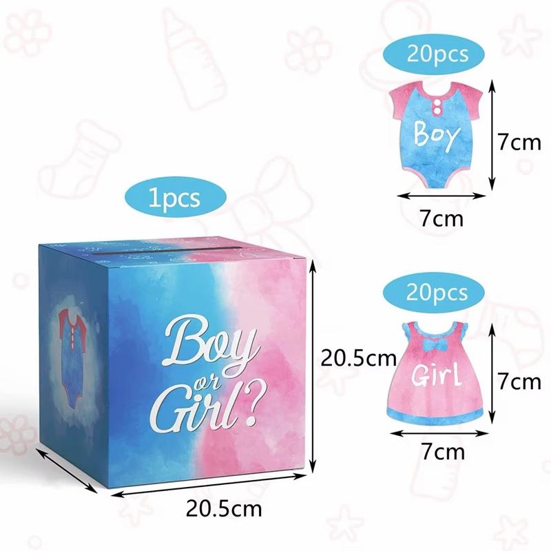 Baby Gender Reveal Voting Box Boys Girls Game for Baby Shower Party Decoration Supplies GENDER REVEAL Toys Interactive Fun