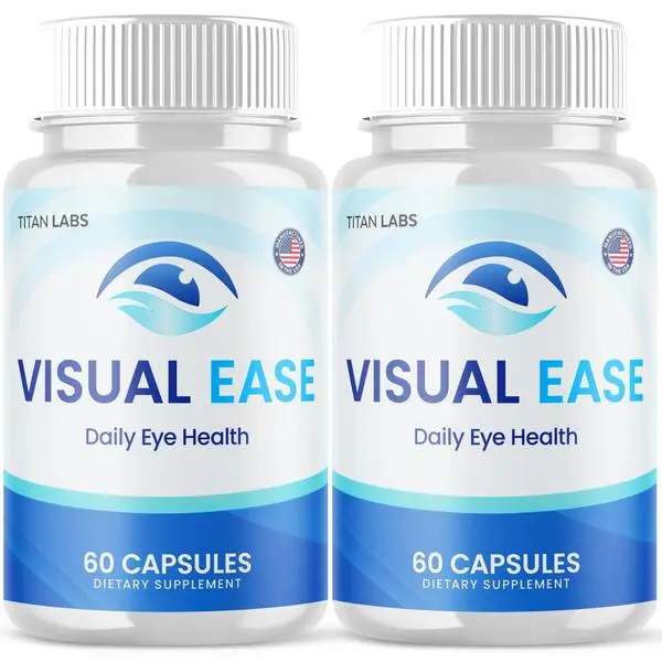 Visual Ease Eye and Vision Support Supplement for Healthy Eye Function 120 Capsules 2 Pack