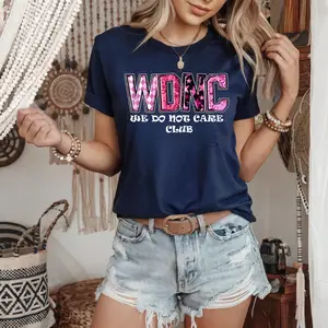 WDNC We Do Not Care Club Shirt Perimenopause Women T-Shirt Menopause Attitude Shirt Funny Aging Full Colors Full Sizes For Men For Women Casual Top Elastic Fabric Smooth Basic Garment