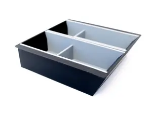 3D Printed - Console Tray Model Y Car Accessory - Black & White Design for Vehicle Use 2021-2025