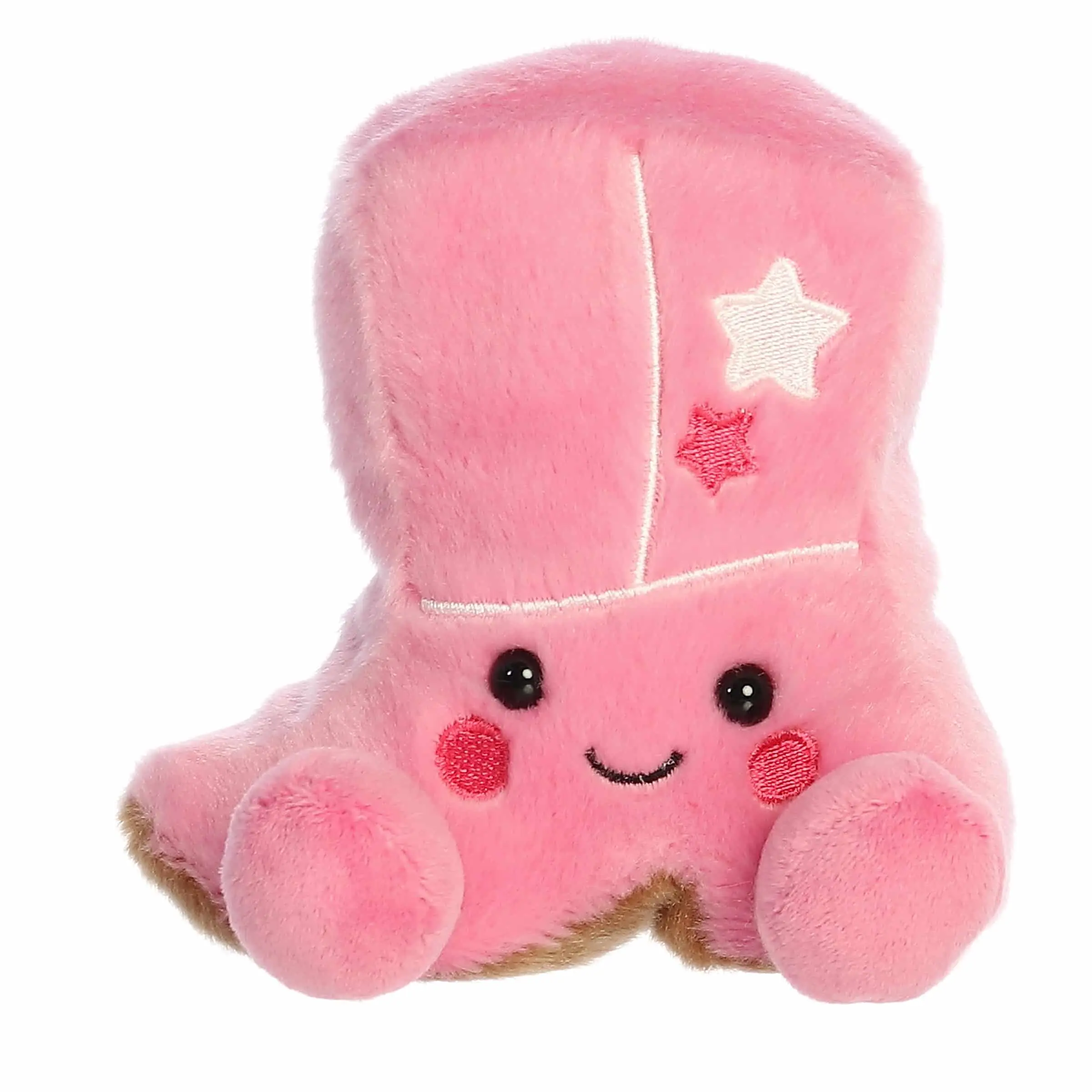 Palm Pals Adorable Kate Cowgirl Boot Pink Soft Plush Collectable Stuffed Animal