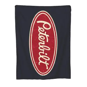 Classic Peterbilt Racing Truck Blanket Retro Flannel Throw for Truck Drivers and Families Ideal Gift for Mother's Day and Father's Day Cozy Cover for Home Couch and Travel