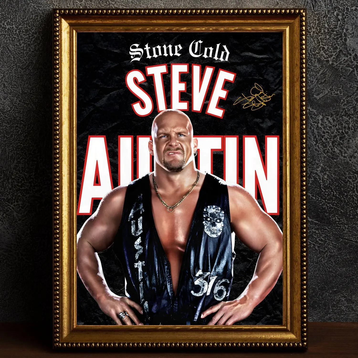 Steve Austin Stone Cold Poster / Wrestling / Catch / / / Poster / Wall art / Interior decoration / Prints Wrestling
