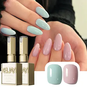 2PCS*15ML New Manicure 2 Color 34+109 Suit Spring and Summer Popular Cherry Powder Mint Green With Nail Gel High Saturation Gloss Firm Lasting Luster Nail Gel Suitable For Salon Home Nail DIY Nail Design