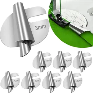8pcs Rolled Hem Presser Foot Sewing Rolled Hemmer Foot 3mm-10mm 8 Sizes Wide Hemmer Feet Set Seam Guide Universal Presser Feet Hemming for Sewing Machine Accessories and Tools