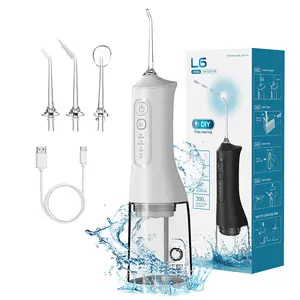 Portable Rechargeable Water Flosser, 300ml Rechargeable Travel Flosser, IPX7 Waterproof Electric Flosser for Dental Care, 4 Cleaning Modes, Wireless Oral Irrigator for Home and Travel, Gift, Electric Tooth Cleaner