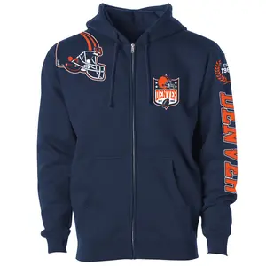 Men Football Home Team Zip Up Hoodie - Denver